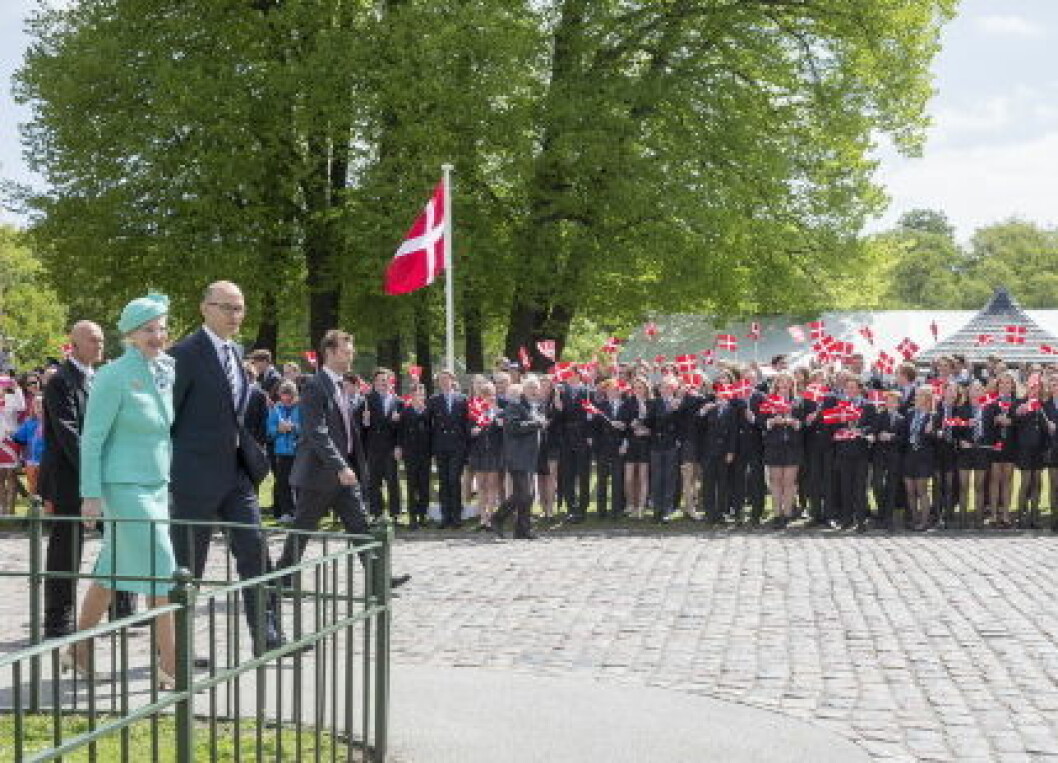 Queen Margrethe attending Herlufsholms 450-year anniversary
