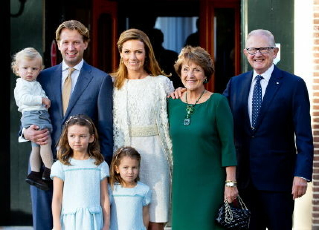 Christening of Willem Jan, son of Prince Floris and Princess Aimee at Palace Het Loo in Apeldoorn