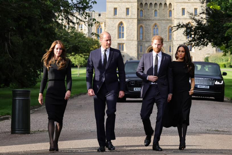 Återförenade – eller? Det återstår att se. Prinsessan Kate, prins William, prins Harry och Meghan Markle