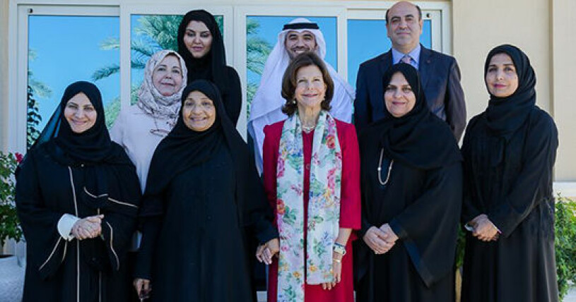 Drottning Silvia i Dubai 2014 där hon medverkade i Global Child Forum. Drottning Silvia