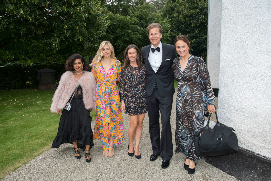 Anitha Schulman, Mikaela Åkerman, Ebba Lövenskiöld, Sam Giertz<br>och hoppryttaren Lisen Bratt Fredicson.