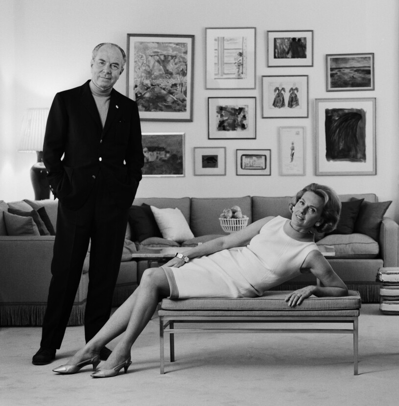 1967, Grevinnan Marianne Bernadotte och greven Sigvard Bernadotte i sitt hem.