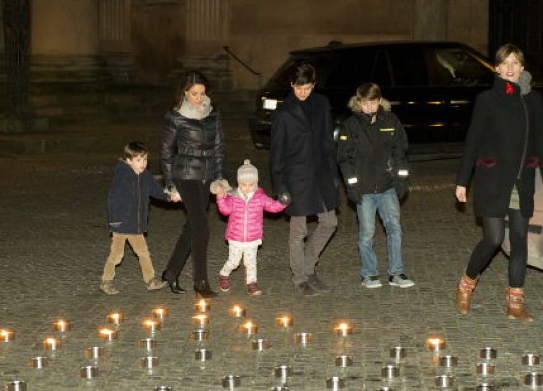 HRH Princess Marie attends World AIDS Day with her children