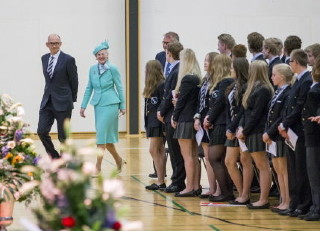 Queen Margrethe attending Herlufsholms 450-year anniversary