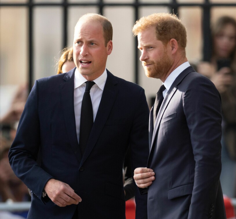 En ovanlig syn. Prins William och prins Harry