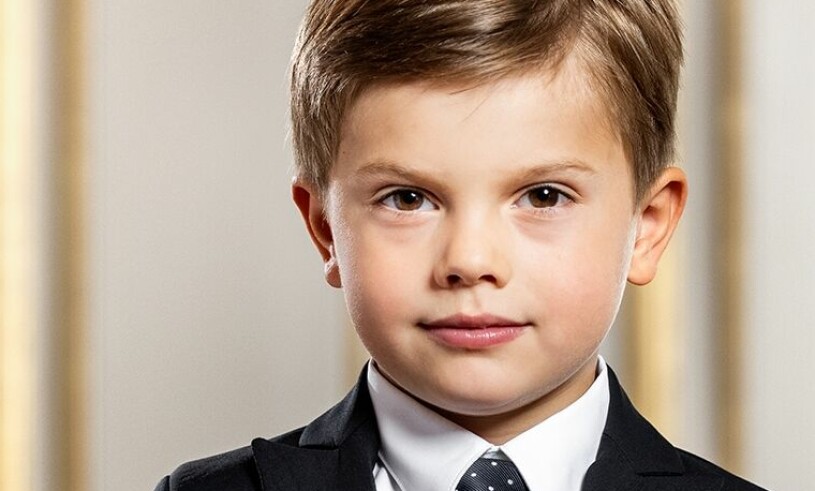 Prins Oscar, nyss fyllda sex. Hovets officiella bild på prins Oscar