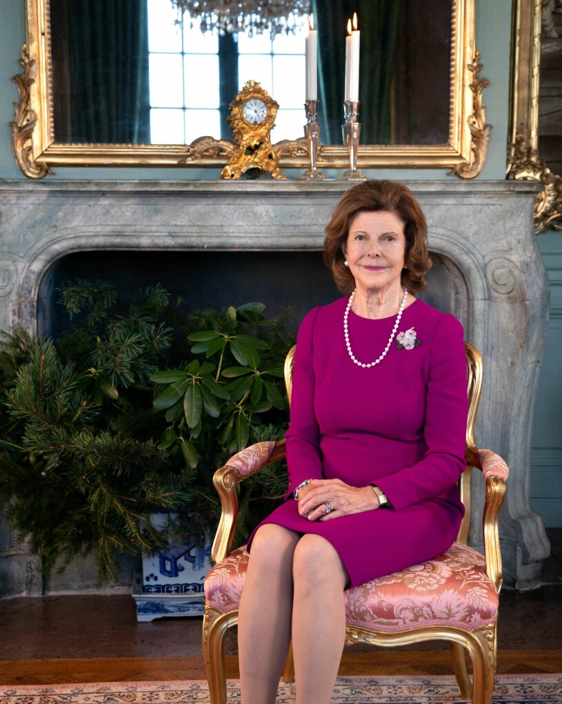 Drottning Silvia, 79, på hovets nytagna födelsedagsbild. Drottning Silvia på hovets födelsedagsbild 2022