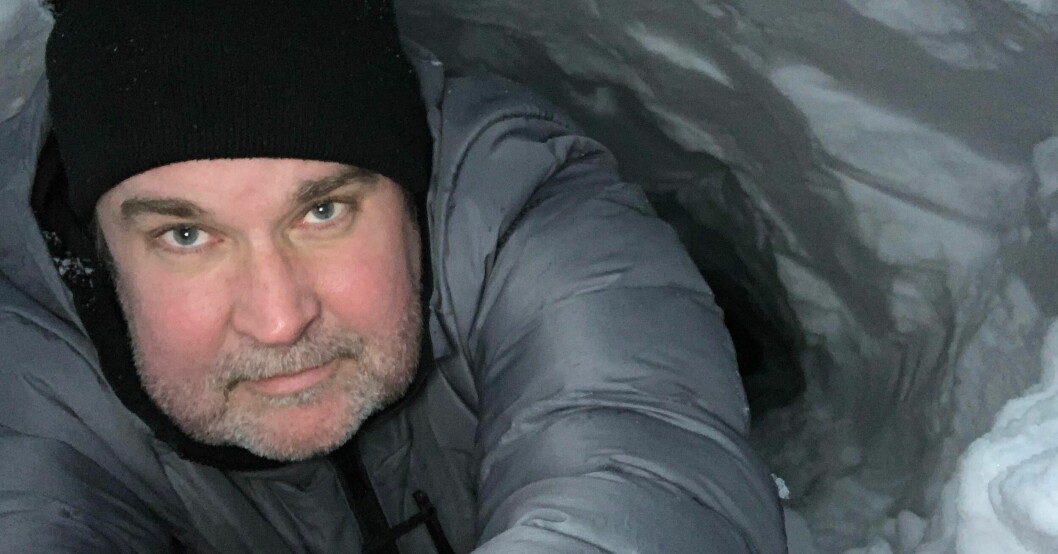 Marcus Noterius tycker om när det händer grejer. Är han nedgrävd under snön i Nyhetsmorgons direktsändning. Marcus Noterius