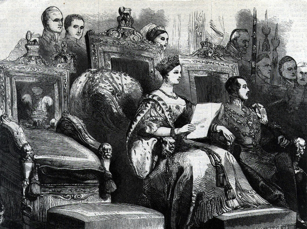 Queen Victoria öppnar parlamentet 1847.