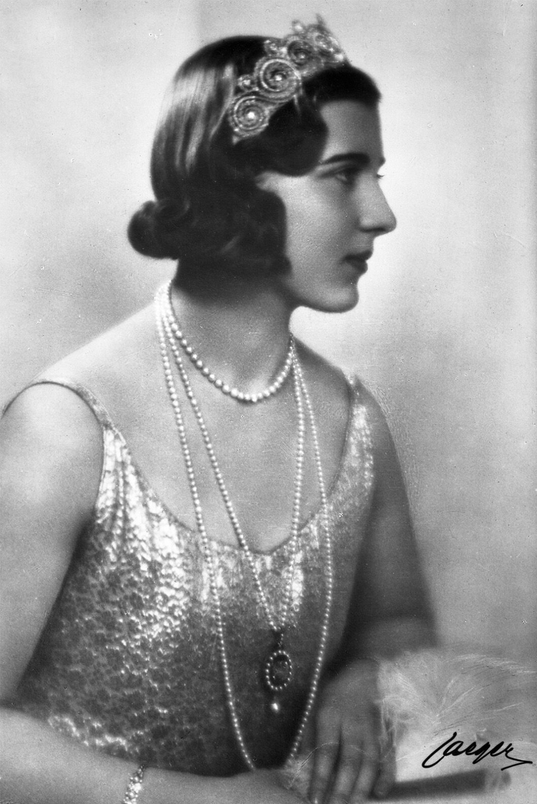Porträtt av Drottning Ingrid, 1930-tal.