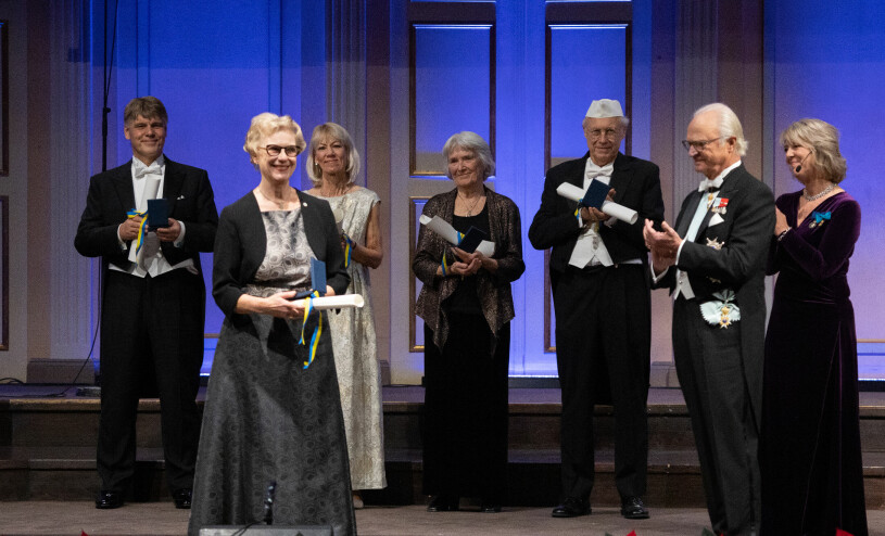 Kungen i aktion. Kungen delade vid prisutdelning på Kungliga Musikaliska Akademien