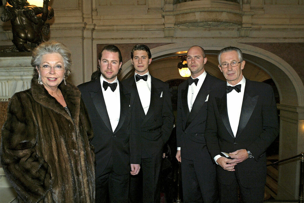 Prinsessan Christinas och Tord Magnusons sontrio: Gustaf, Oscar och Victor.