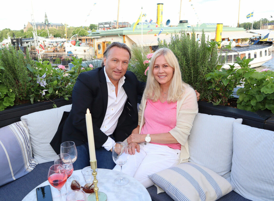 Samuel Holgersson och sambon, skådespelerskan Nina Gunke trivdes.