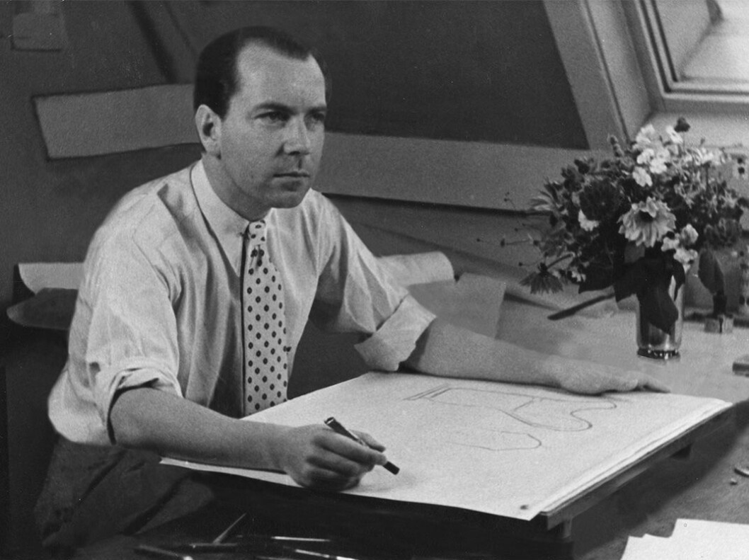 Sigvard Bernadotte i sin ateljé 1944.