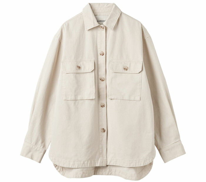 beige skjortjacka