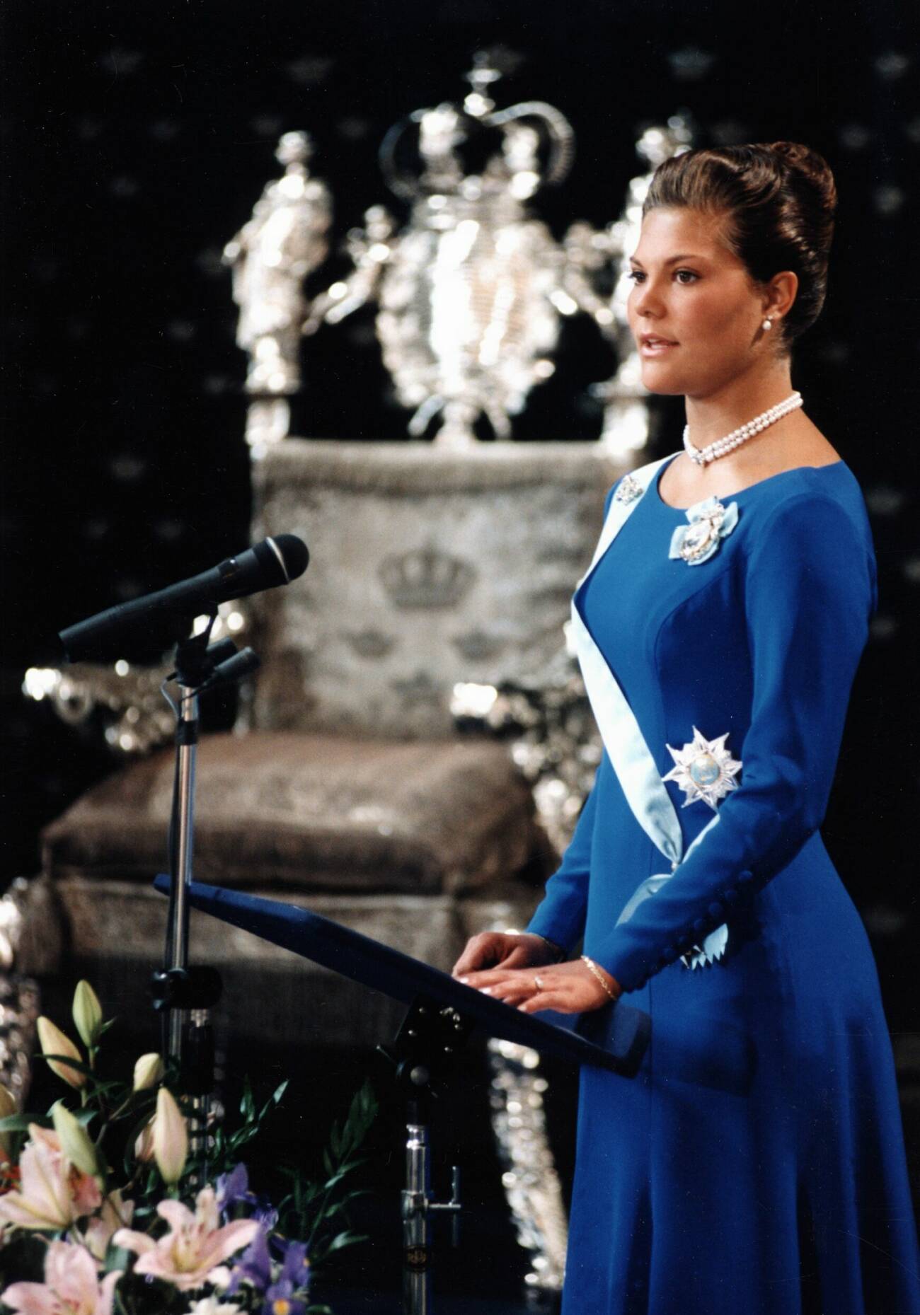 Kronprinsessan Victoria håller tal på sin 18 års dag