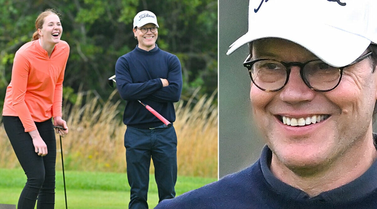 Prins Daniel i väderdrama – mitt ute på golfbanan