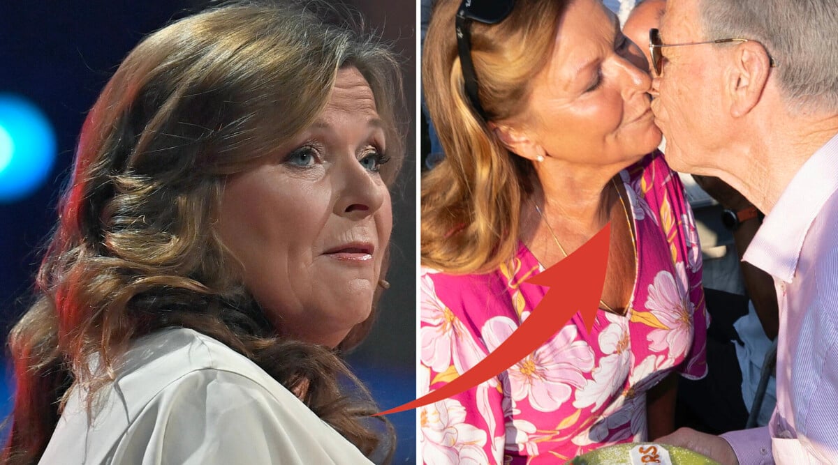 Här kysser Lotta Engberg miljardären på utlandsresan – råkar fastna på bild