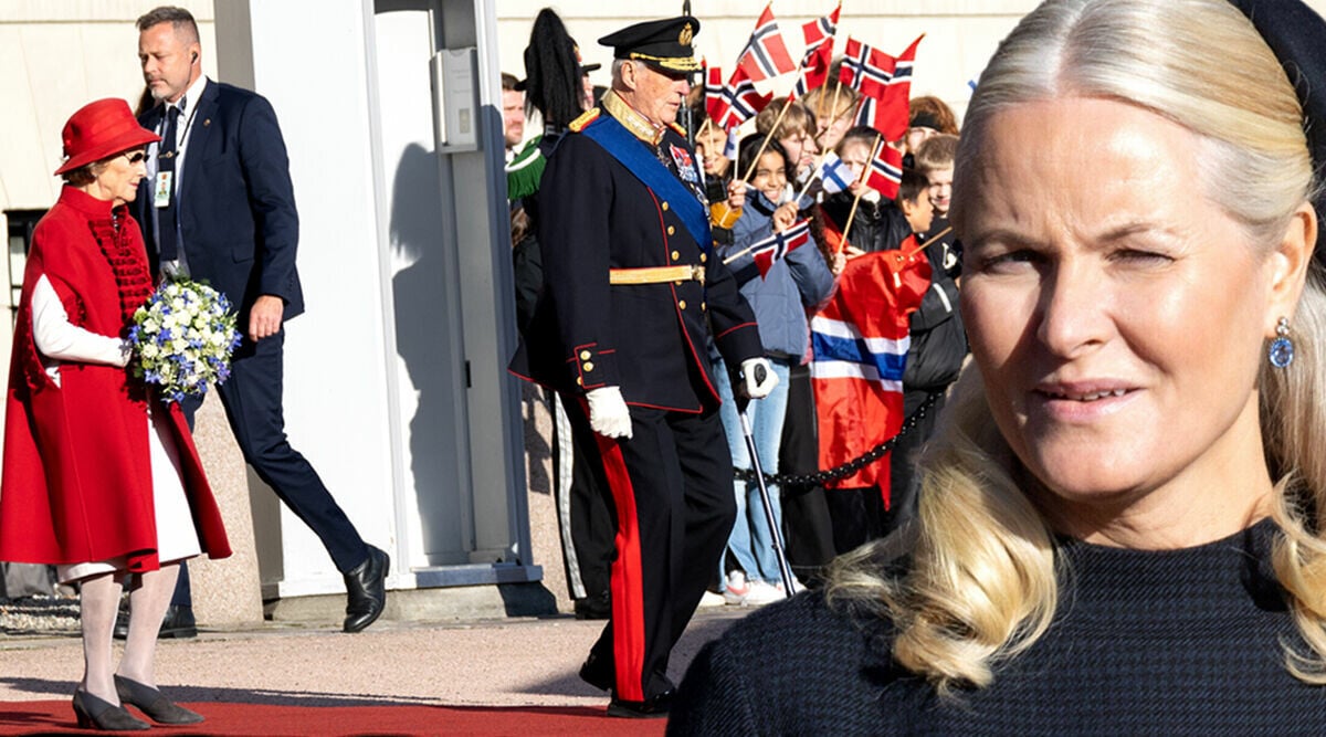 Mette-Marits oväntade look: Nätstrumpor