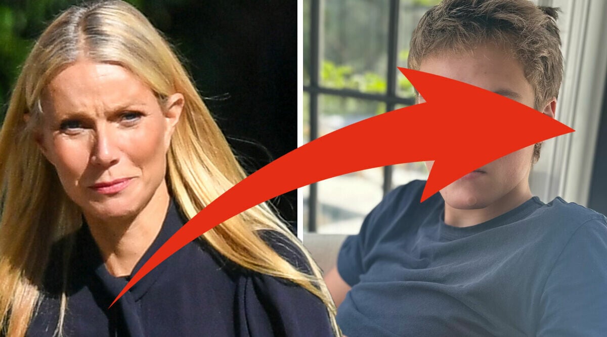 Gwyneth Paltrow visar upp sonen – kusliga detaljen i bilden!