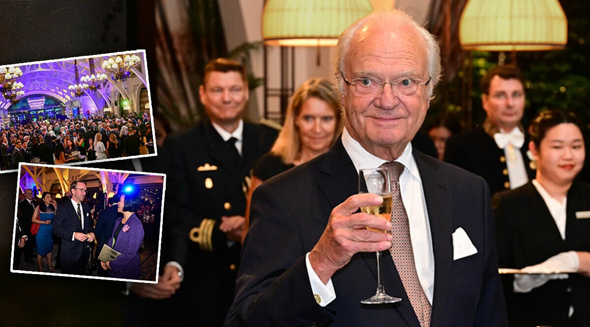 Kungens partykväll – utan drottning Silvia