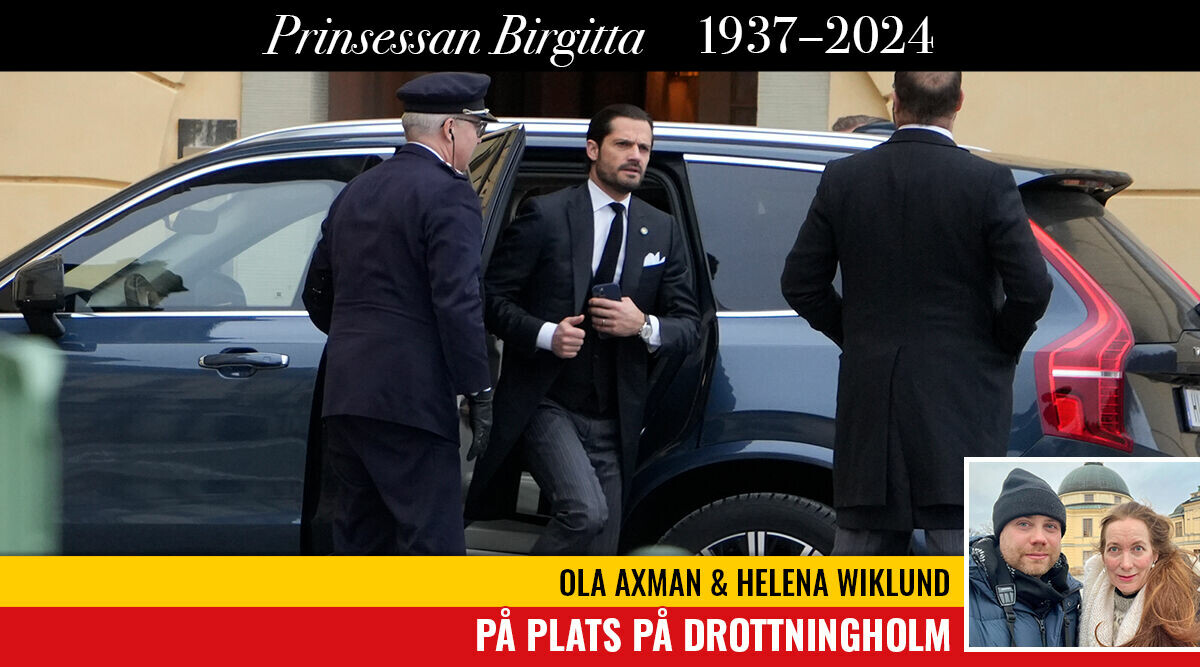 JUST NU: Här anländer Carl Philip och Sofia – till prinsessan Birgittas begravning