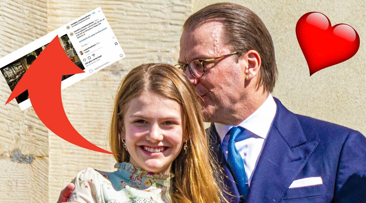 Gulliga Alla hjärtans dag bilden på Daniel och Estelle – sorgliga sanningen