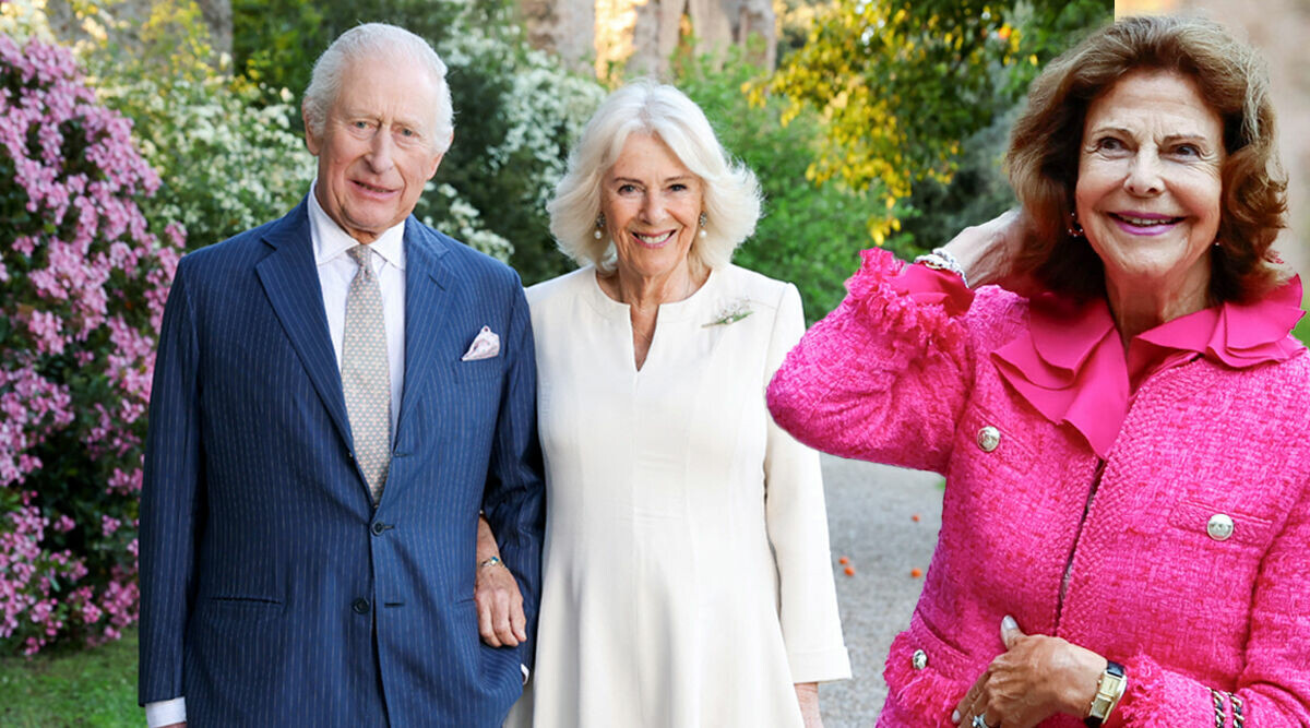 Kungaparet på middag hos Charles och Camilla – stannar i England privat