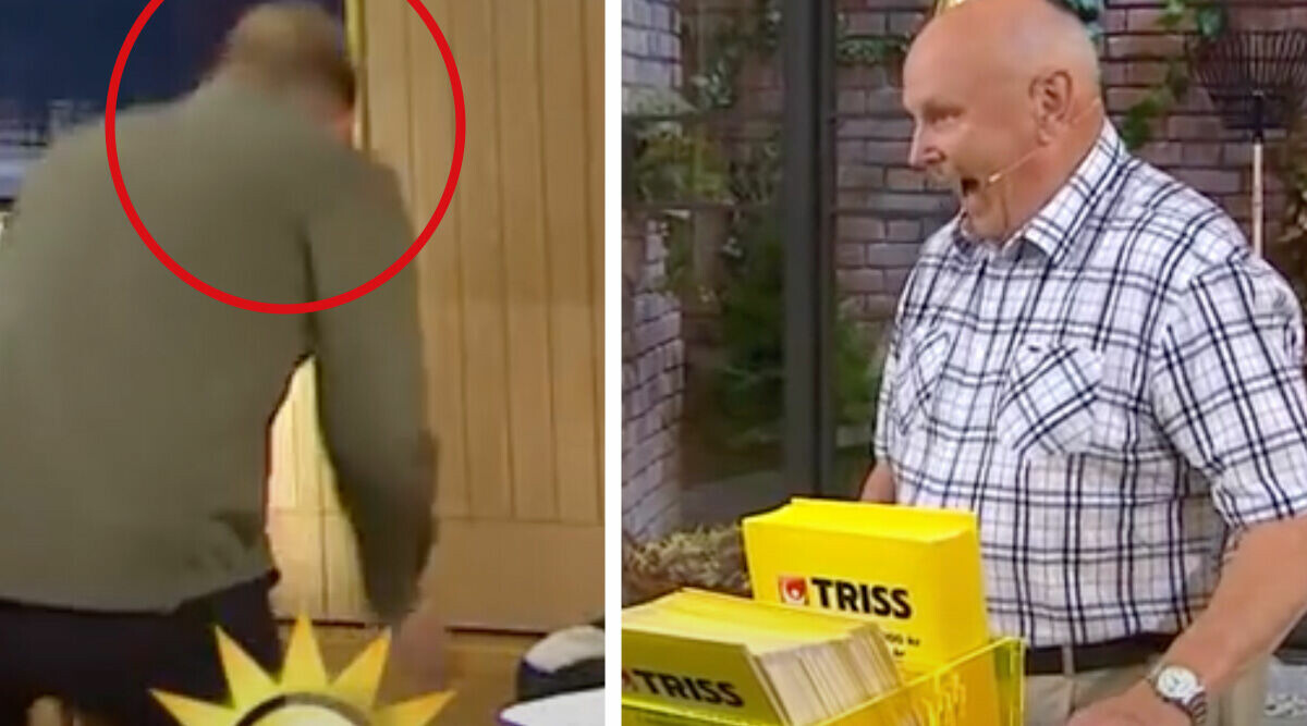 Programledaren beter sig märkligt under trisskrapet – gästen fattar ingenting