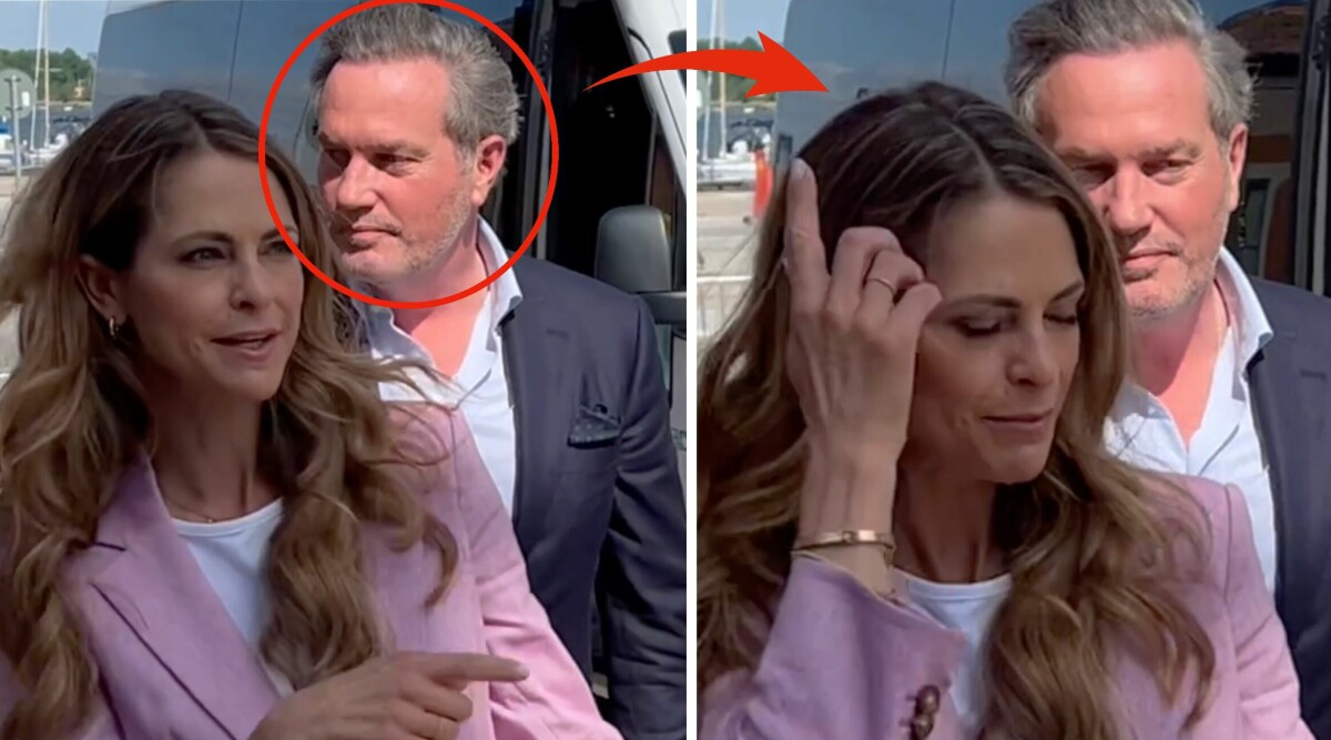 Chris O'Neills markering under uppdraget med Madeleine – mitt framför presskåren