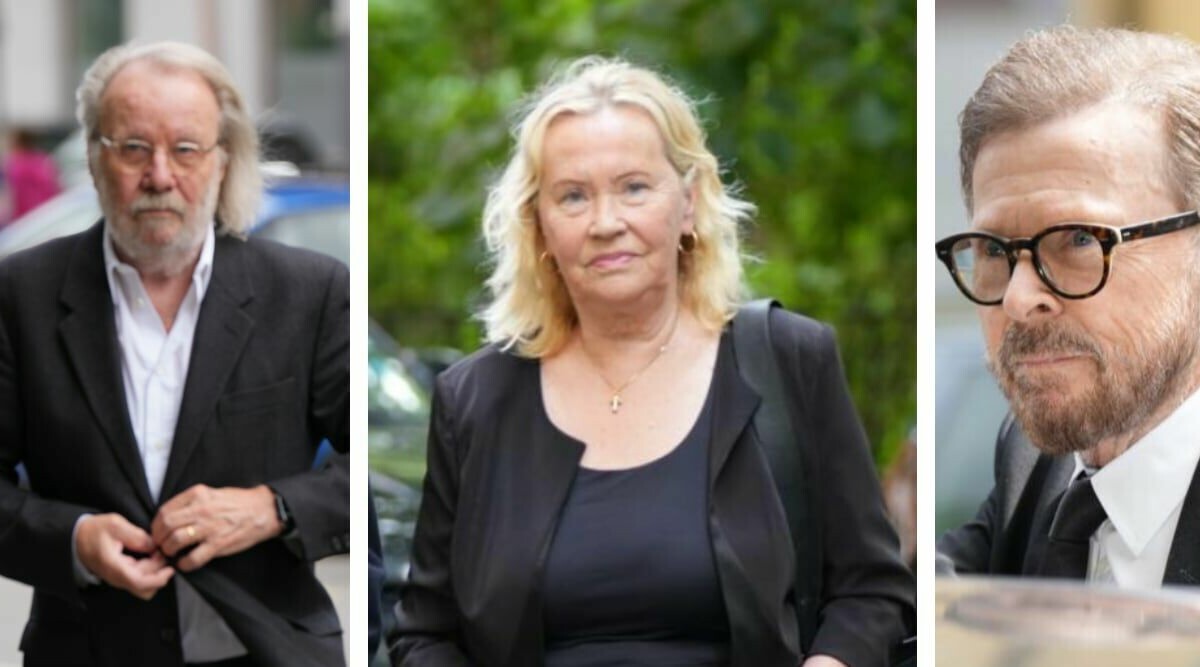 Här tar ABBA farväl – stöttar varandra i tunga sorgen