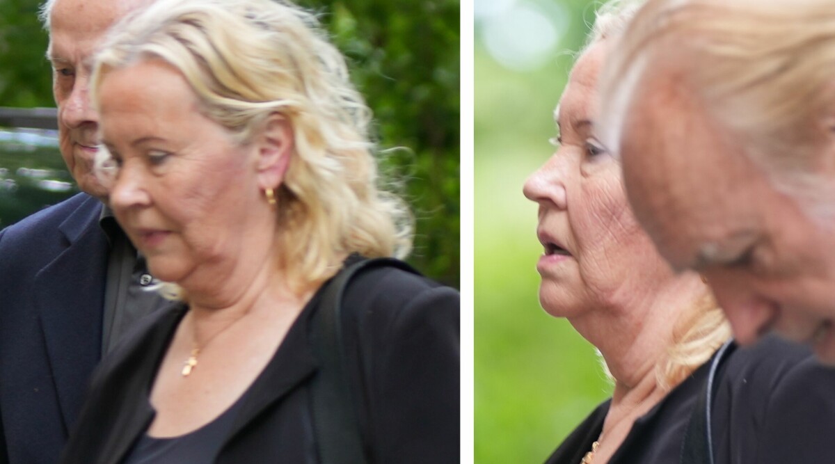 Agnetha Fältskog tvingas hålla tillbaka tårarna på älskade vännens begravning
