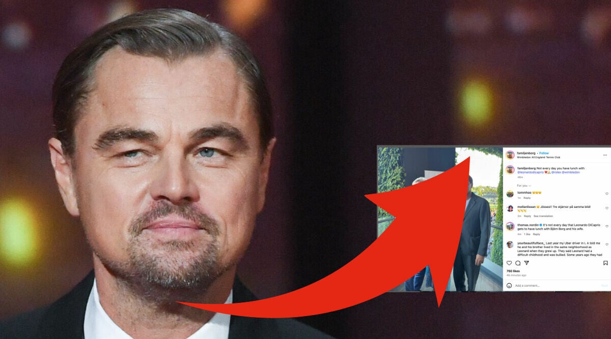 Här får Leonardo DiCaprio möta sin svenske barndomsidol Björn Borg – se bilden!