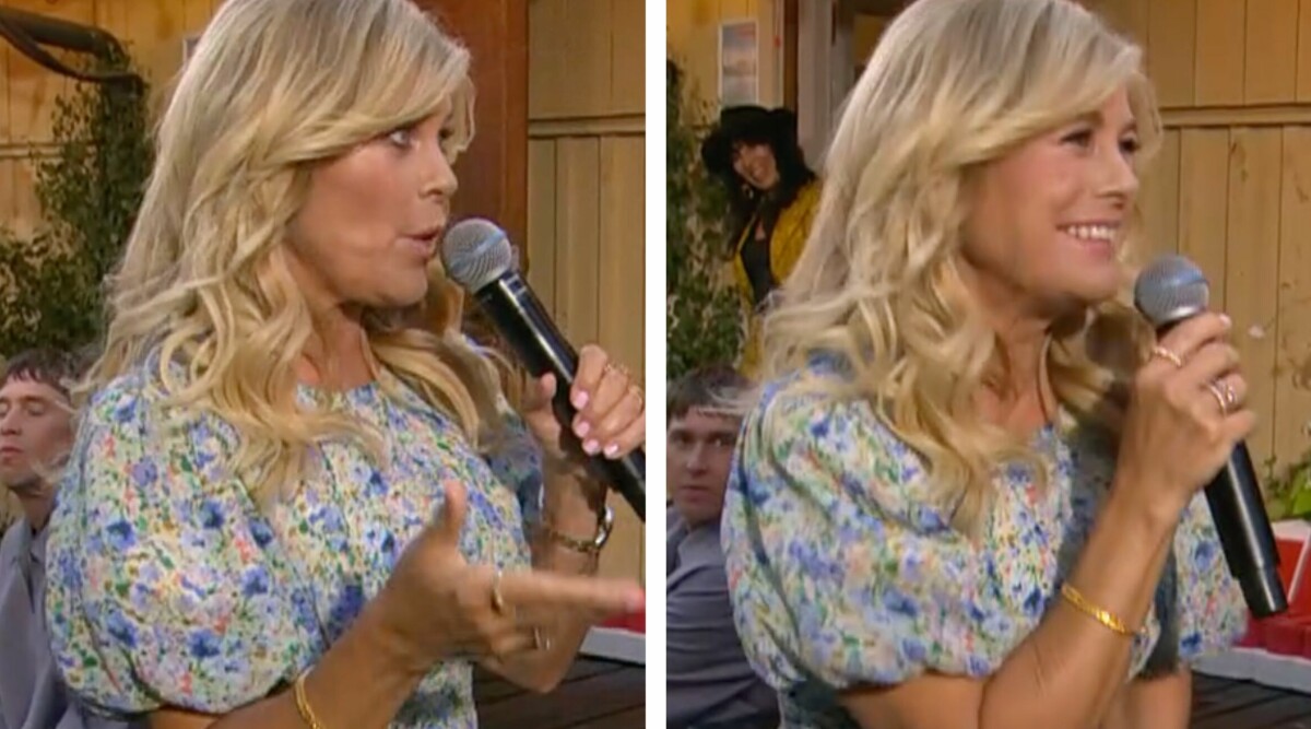 Pernilla Wahlgrens flirt med gästartisten – framför näsan på Christian Bauer