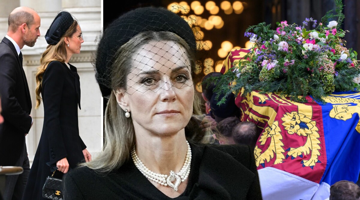 Här tar Kate farväl: Gripande bilden från kungliga begravningen