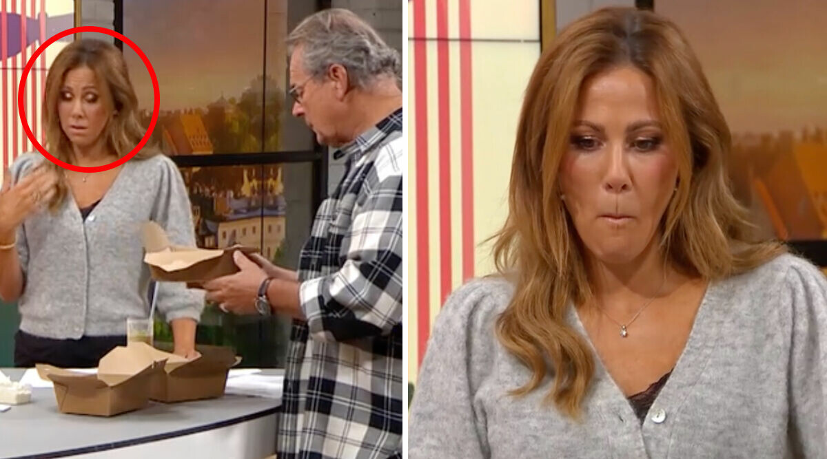 Här kan Sofia Geite inte svälja maten i Nyhetsmorgon: "Spotta där"