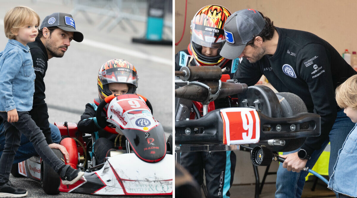 Exklusiva bilder! Prins Julian och prins Alexander på racingbanan med pappa