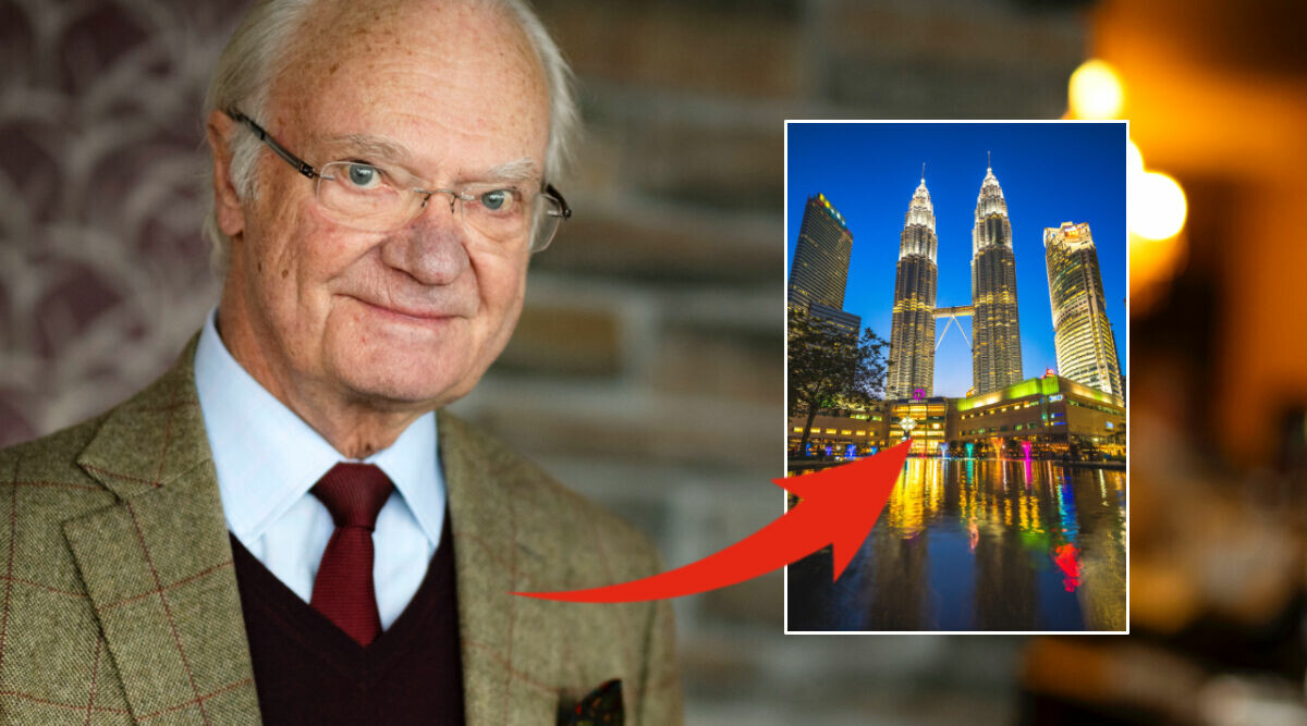 Kungen på hemlig blixtresa – flög 900 mil