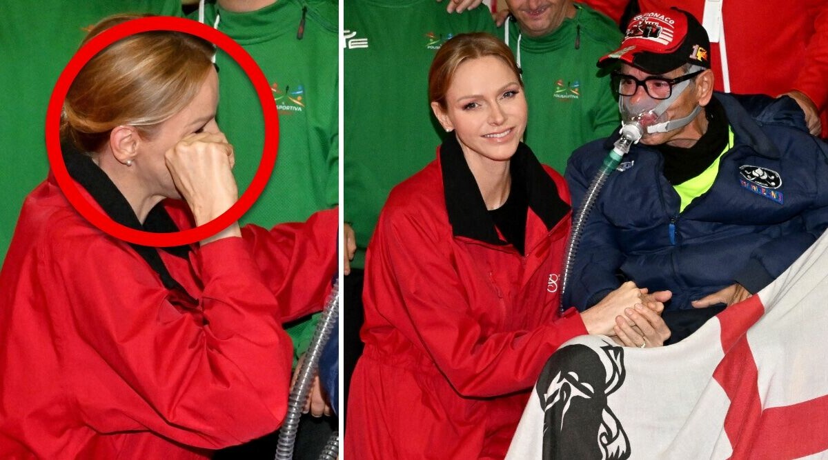 Furstinnan Charlene gråter framför kamerorna – under mötet