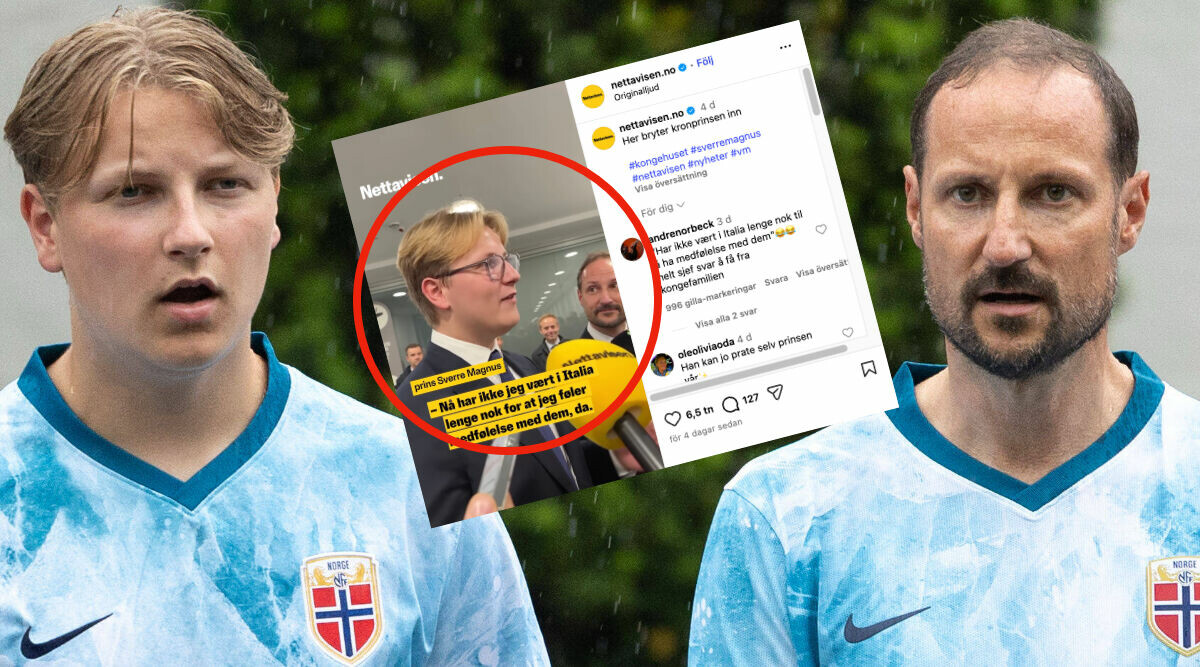 Här avbryter Haakon sonen under intervjun: "Paniken i kronprinsens ögon"