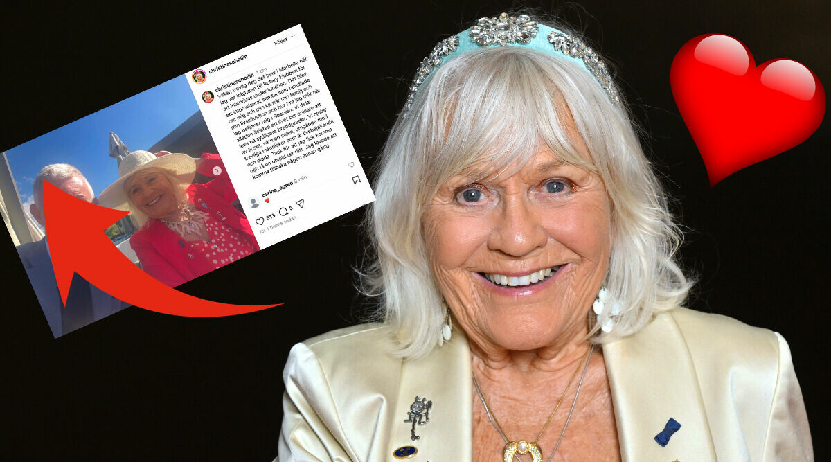 Christina Schollin visar upp nye mannen: "Vi njuter"