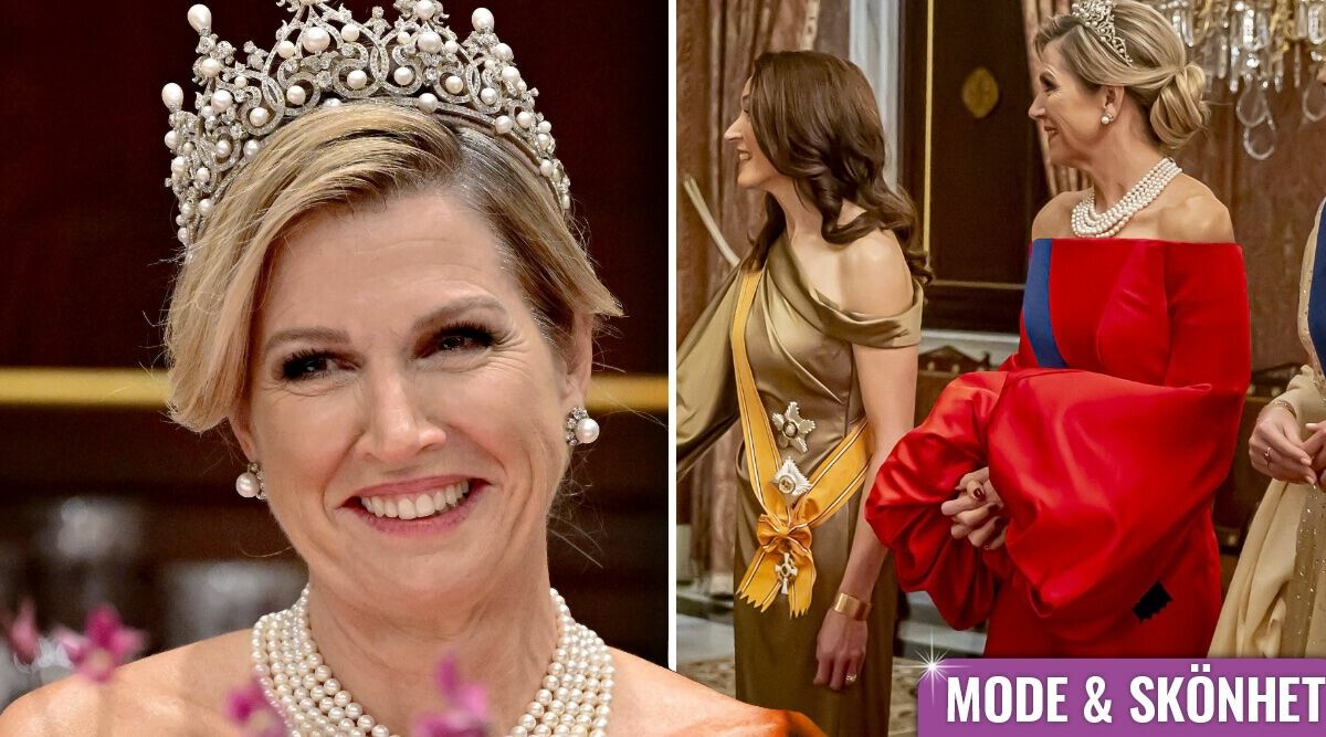 Drottningen chockar med unika klänningen – aldrig sett något liknande!