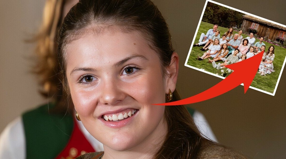 Prinsessan Estelle, 13, bär Ines i sin famn – får alla att studsa till
