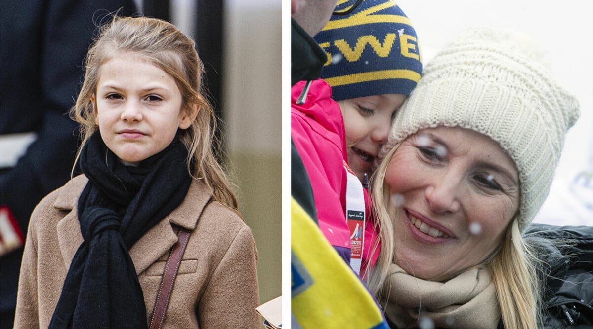 Prinsessan Estelle hälsar till faster Anna Westling