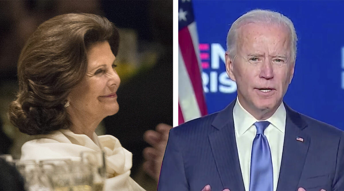 Drottning Silvia festade med Joe Biden – inför alla