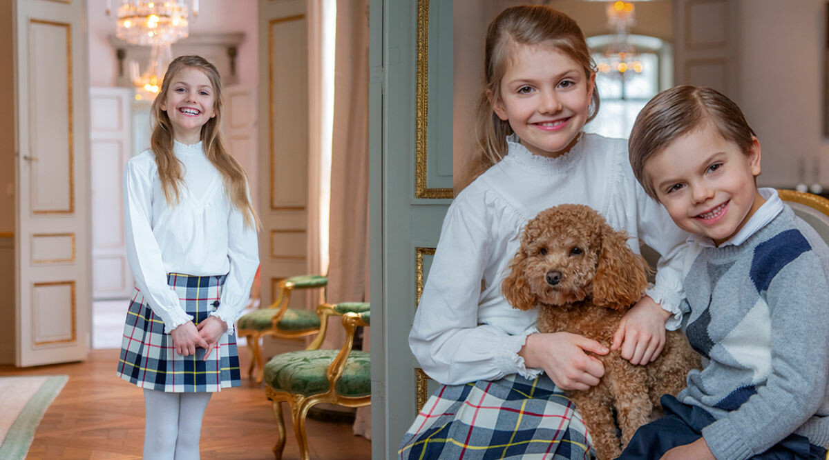 Nya bilder! Prinsessan Estelle firar födelsedagen med Oscar och hunden Rio