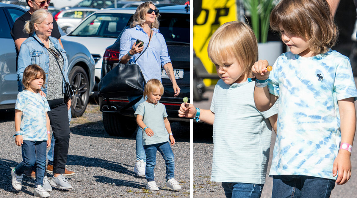 Privata bilder på prins Gabriel och prins Alexander – på utflykt med Sofias familj