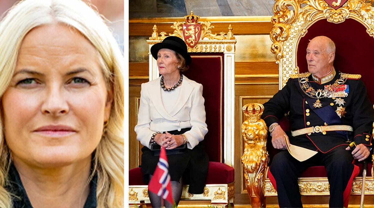 Kung Harald öppnade stortinget – Mette-Marit fick stanna hemma