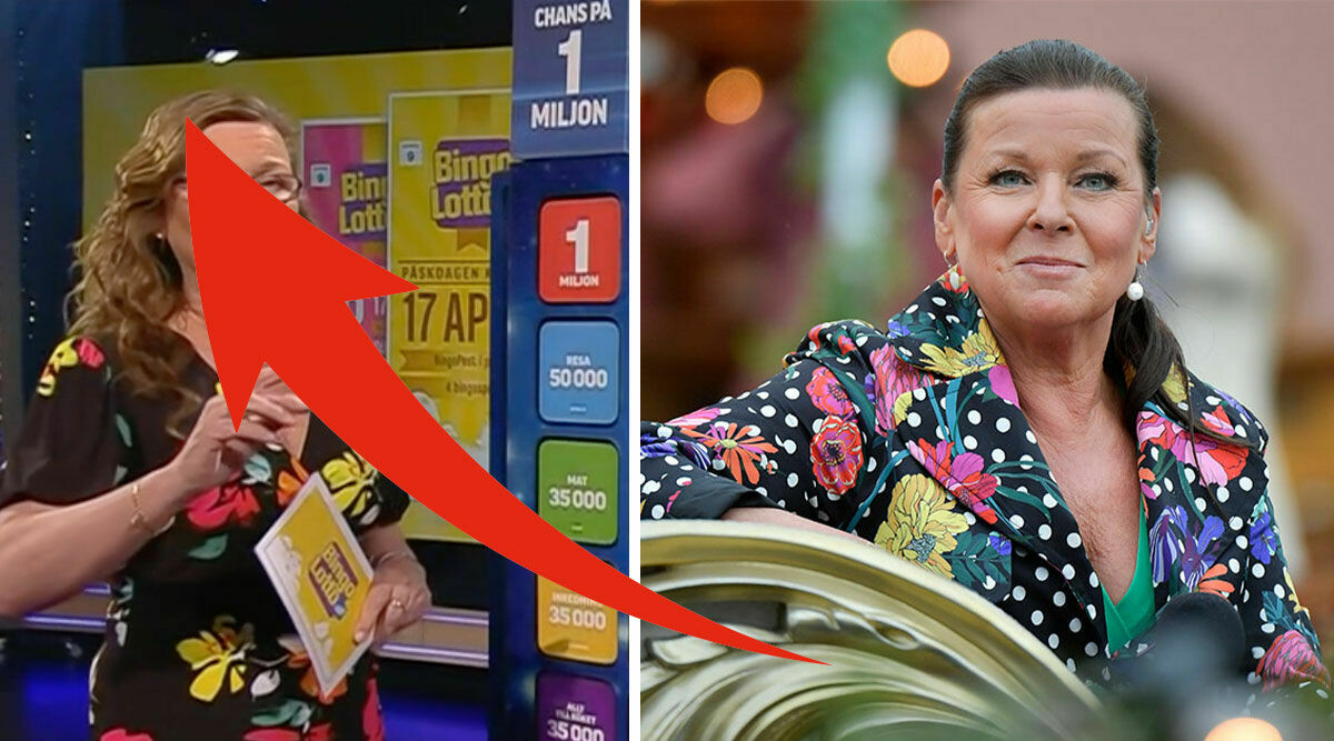 Oroande bilder på Lotta Engberg i Bingolotto – mitt i direktsändning