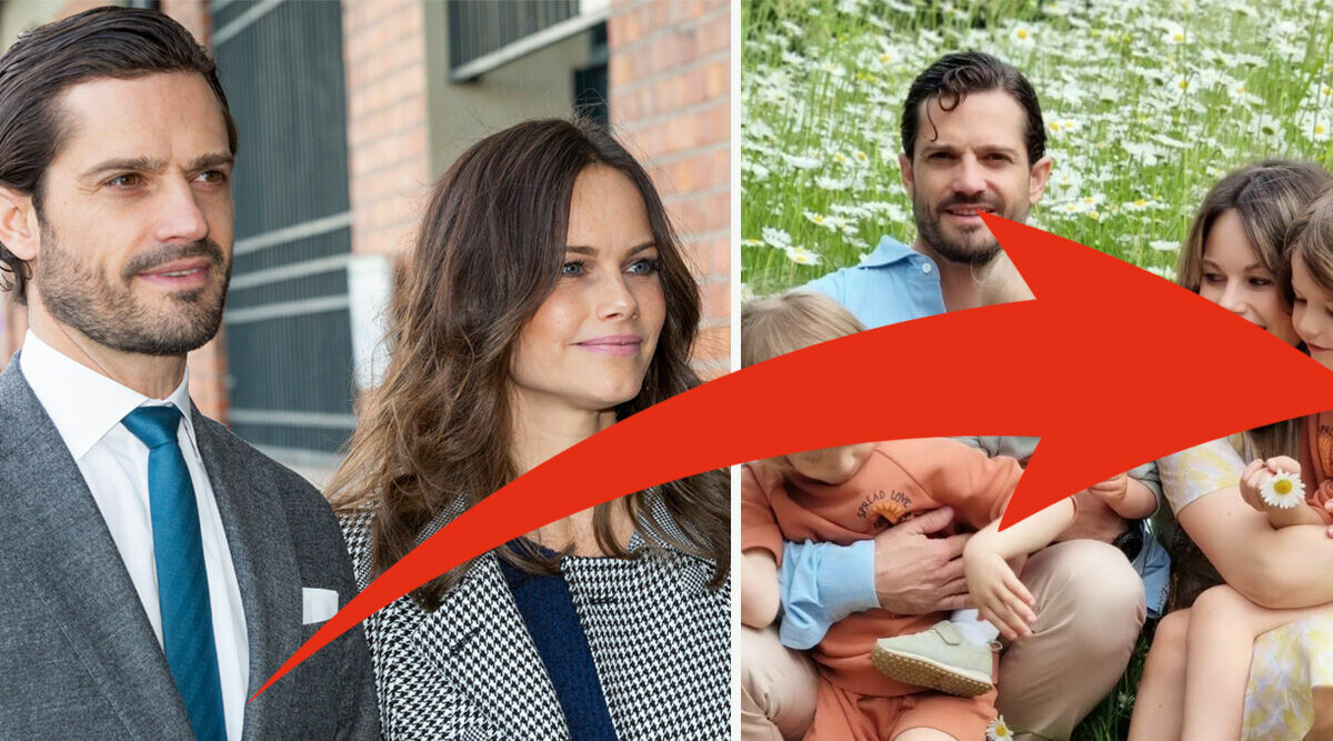 Somrig sötchock! Se Carl Philip, Sofia och barnens nya familjebild här
